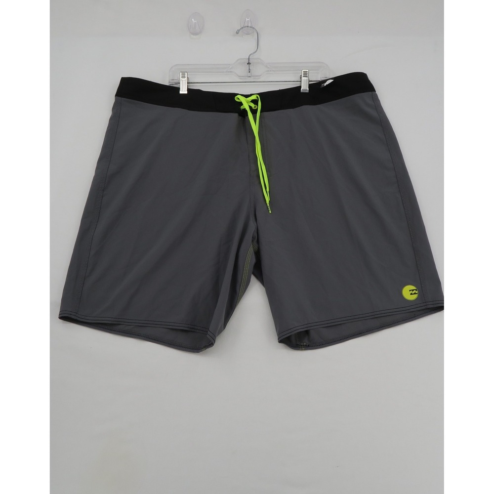 Billabong Platinum X PX3 Board Shorts Men 44 Gray Black Performance Stretch Surf
